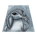 Children's floor rug - Fleurtje Rabbit Blue