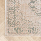 Vintage Runner Rug - Spring Medallion Cream/Green