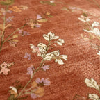 Washable rug - Misty Floral Terracotta