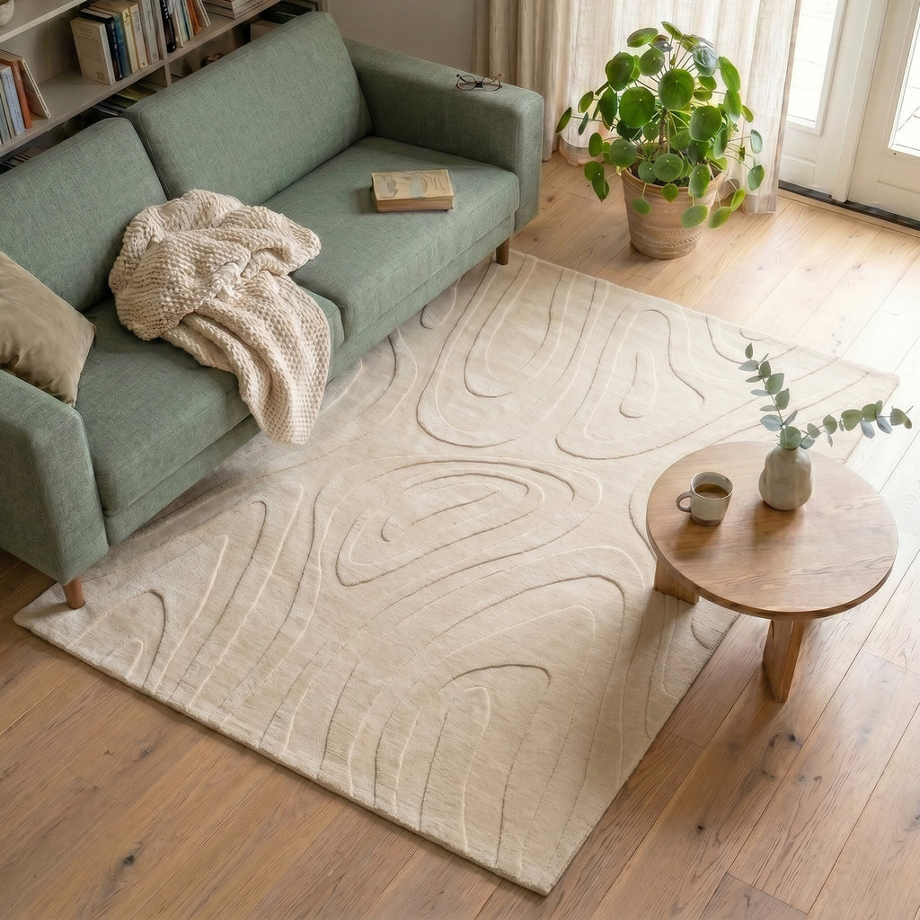 Scandinavian Rug - Charm Shapes Beige