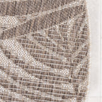 Round Outdoor Rug - Tiga Edge Taupe