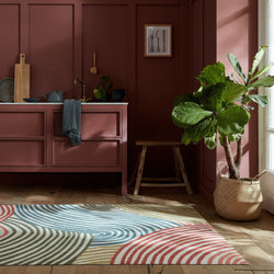 Washable Floor Rug - Fabio Swirl Multicolor