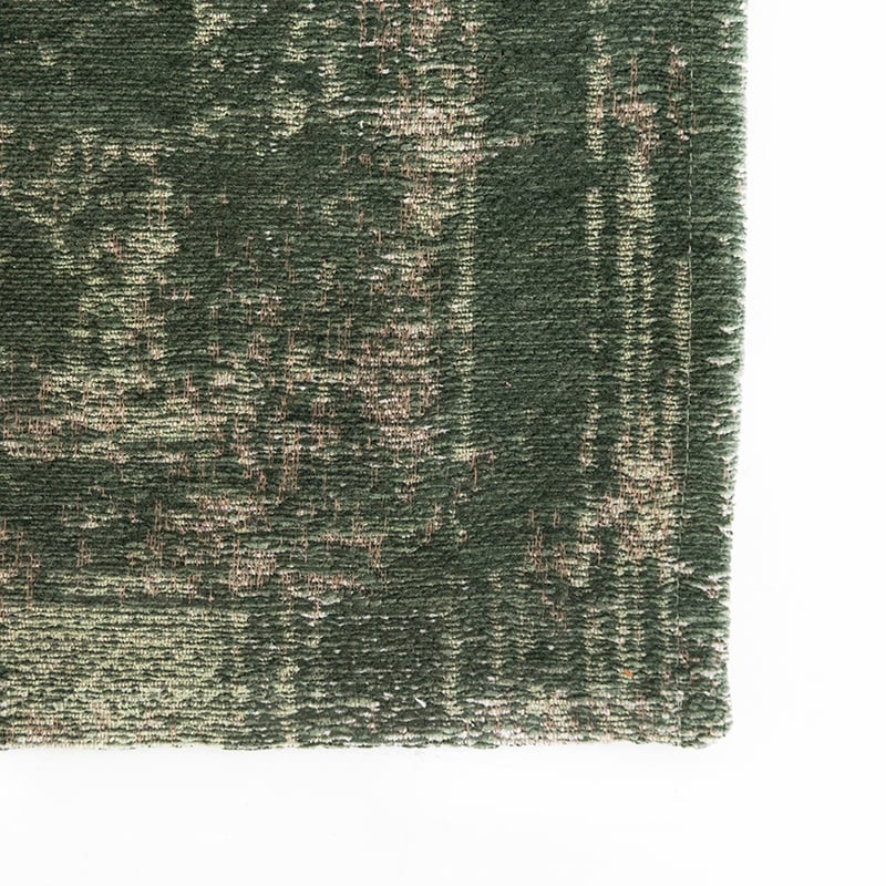 Vintage Floor Rug - Fading World Medallion Green 9146