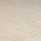 Round modern floor rug - Solacio Leaves Beige