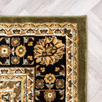 Persian Rug - Rezah Medallion Olive Green