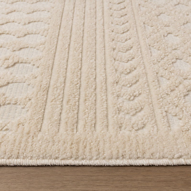 Washable Rug - Dunya Geo White