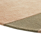 Round wool floor rug - Organix Green/Beige 750