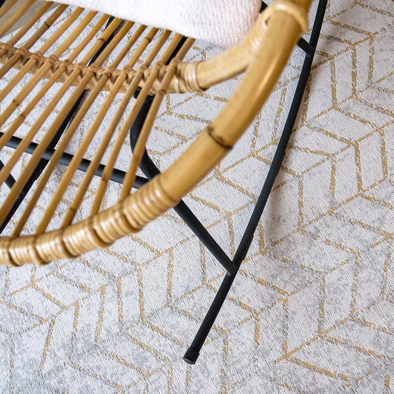 Vintage floor rug - Mad Men Central Yellow 8928