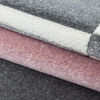 Modern floor rug - Tetris Pink 1310