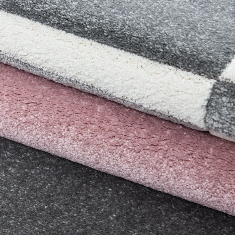 Modern floor rug - Tetris Pink 1310