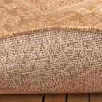 Round Jute Outdoor Rug - Mavi Medallion Brown/Cream