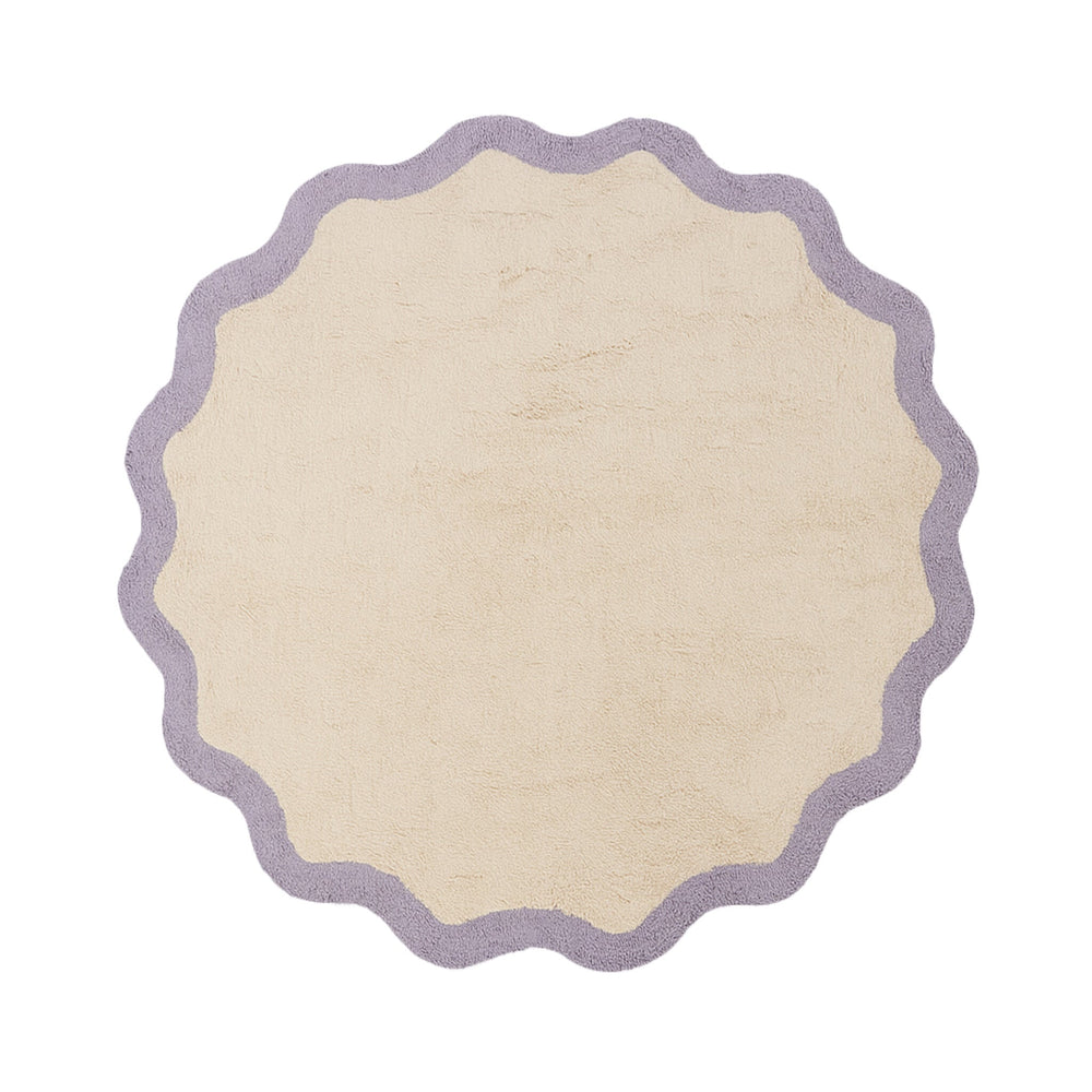Round Washable Rug – Hazy Lilac/Cream