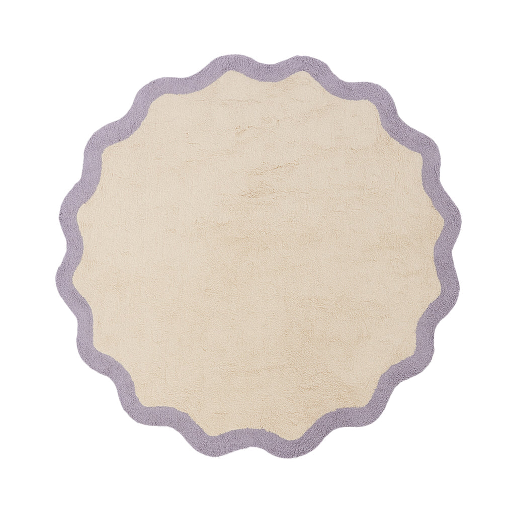 Round Washable Rug – Hazy Lilac/Cream