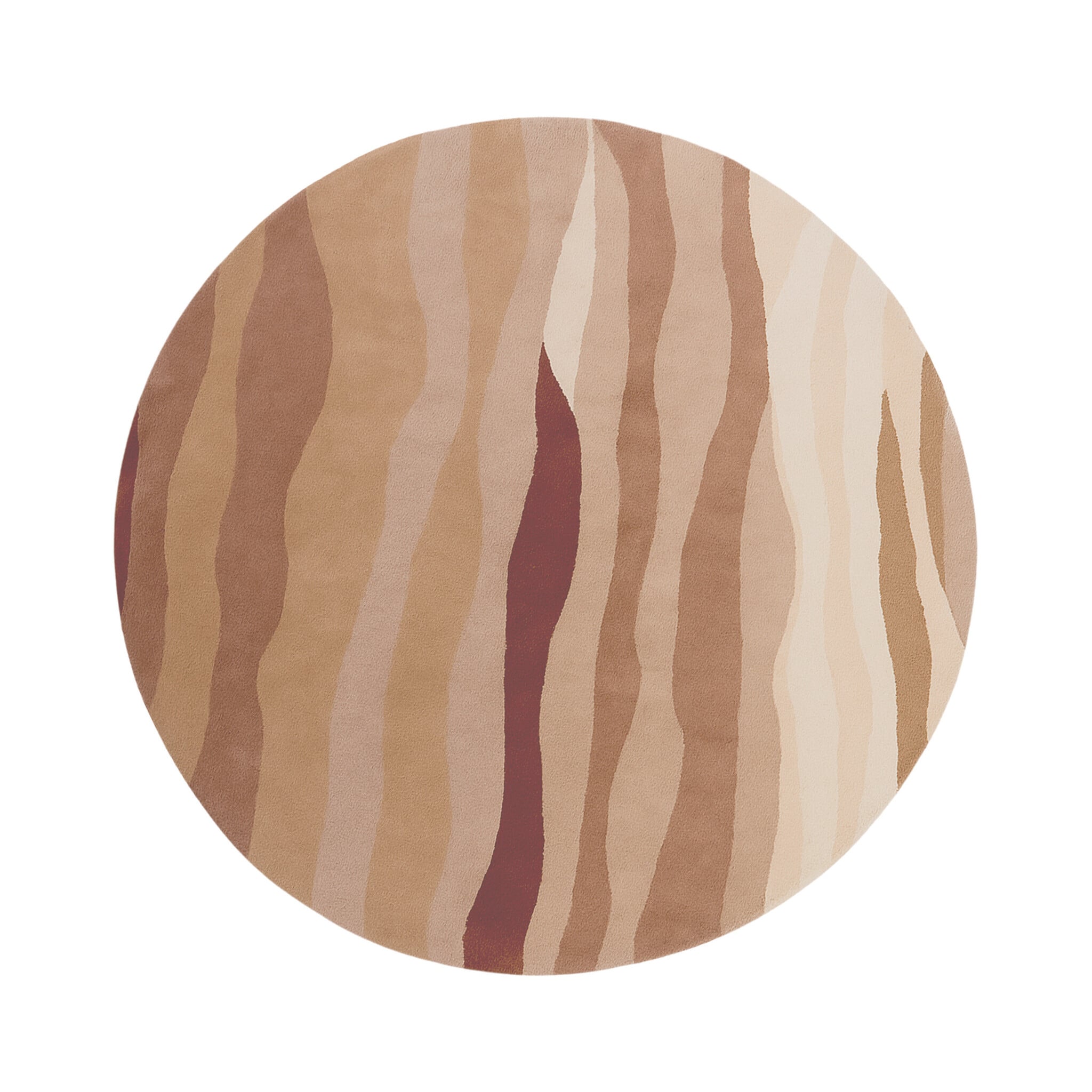 Round Wool Rug – Liora Pink