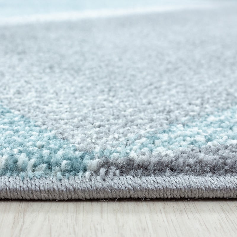 Modern Floor Rug - Brick Blue 1130