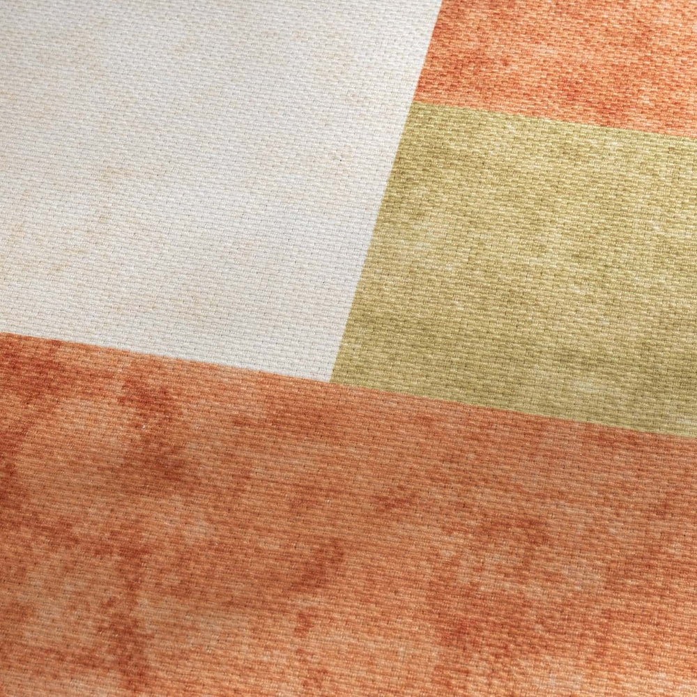 Retro Indoor Outdoor Rug - Pop Lines Terracotta