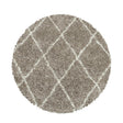 Round Berber Rug - Agadir Lines Beige/Cream