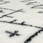 Berber floor rug - Furo Adil Cream/Black