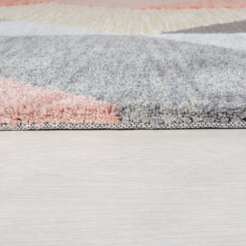 Geometric floor rug - Zeso Icon Terracotta