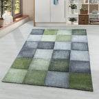 Modern Floor Rug - Optimism Block Green/Grey