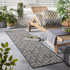 Modern balcony rug - Liparo Napoli Black