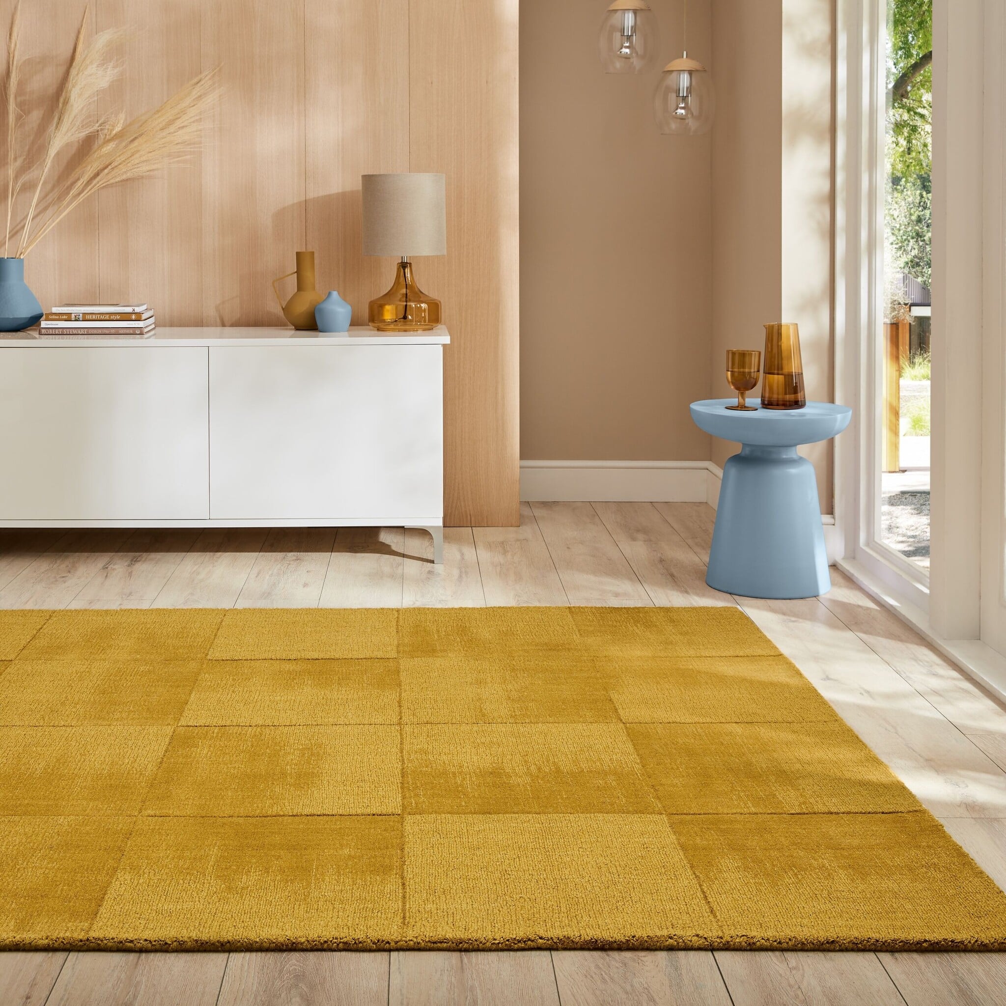 Hand-tufted floor rug - Dido Yellow