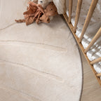 Washable children's rug - Coco Leaf Beige