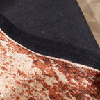 Round abstract rug - Candice Terracotta