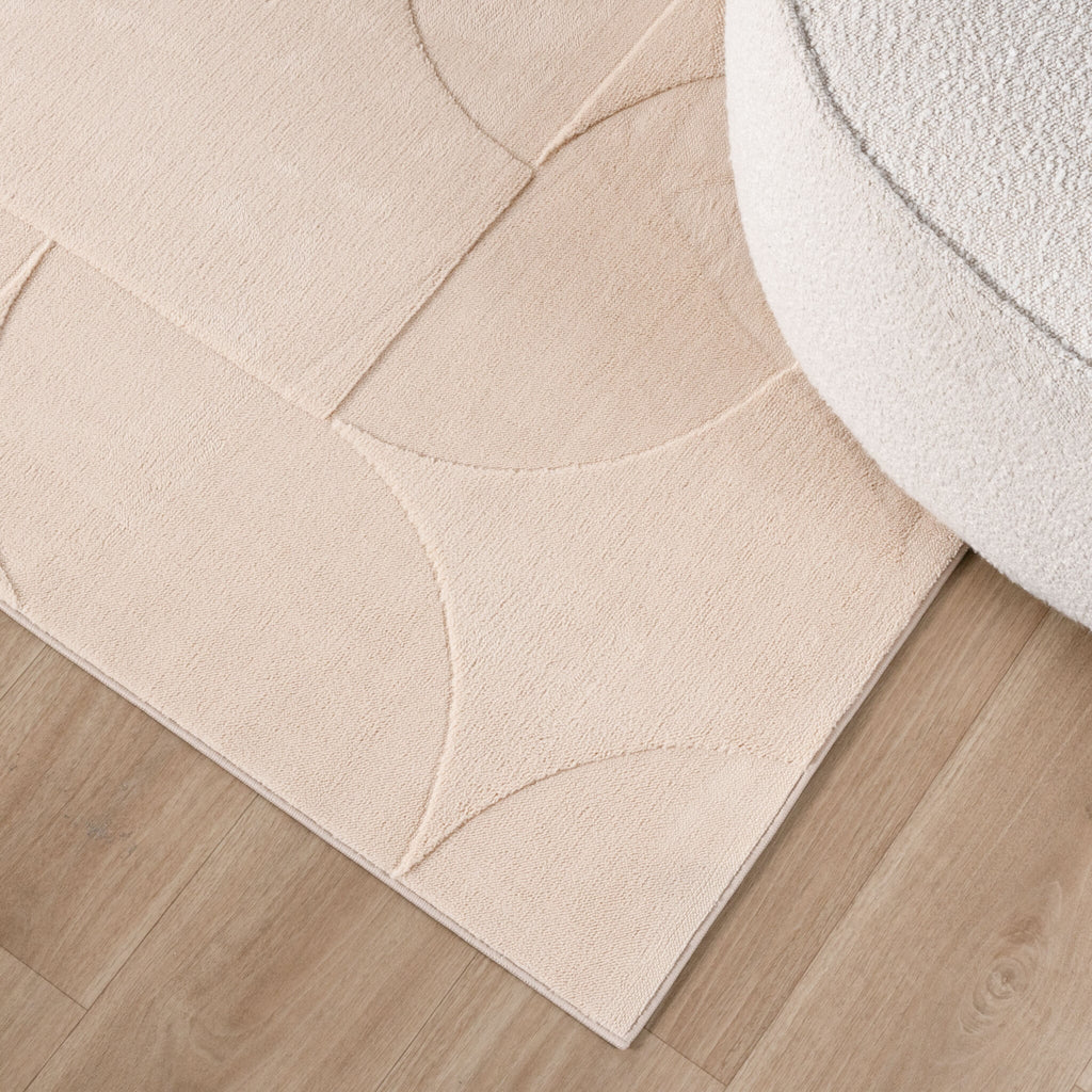 Scandinavian Rug - Charm Circles Beige