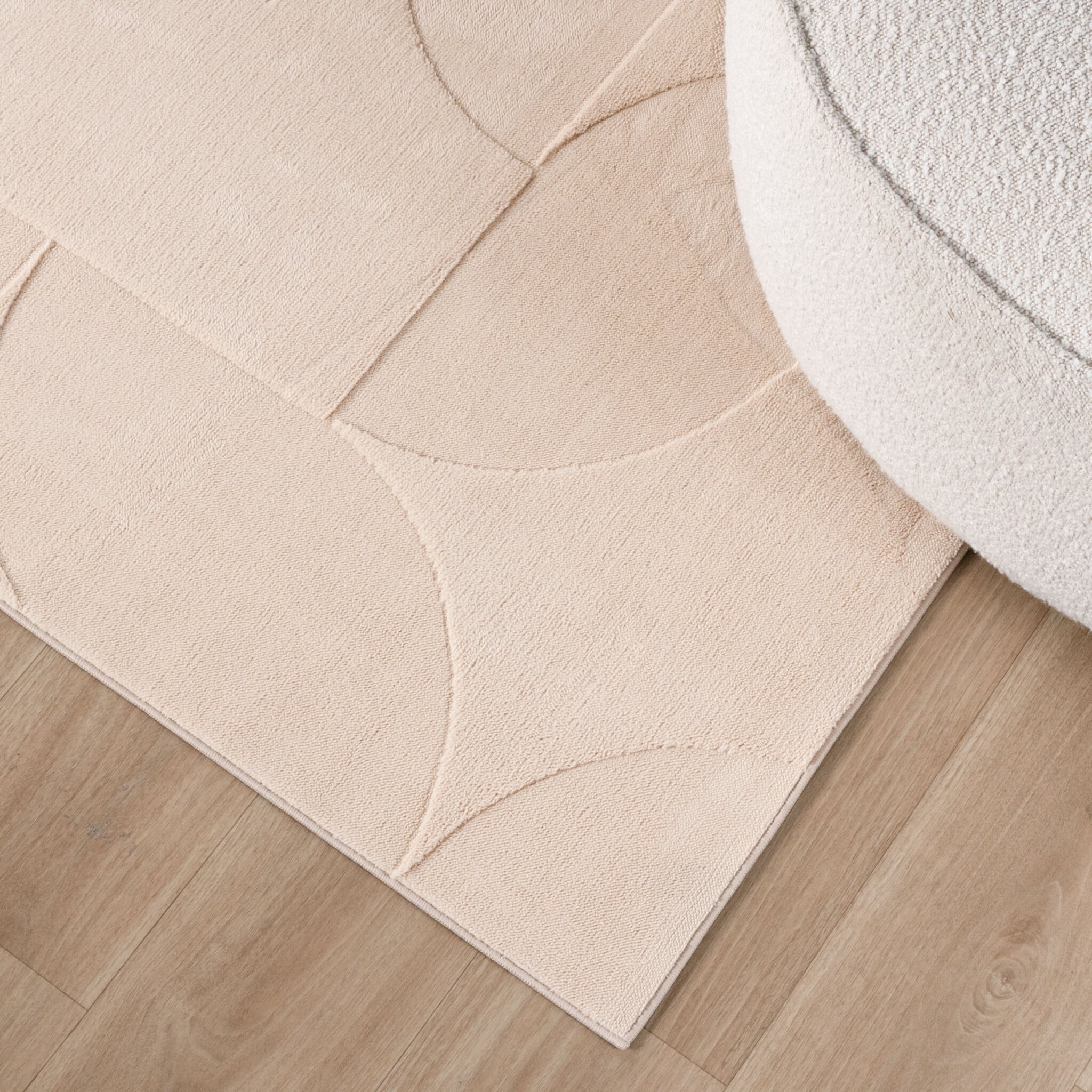 Scandinavian Rug - Charm Circles Beige