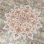 Vintage Outdoor Rug - Santo Medallion Olive Green