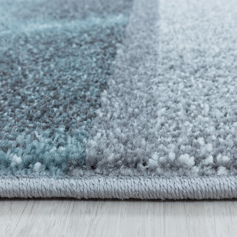 Modern floor rug - Optimism Box Blue/Grey