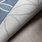 Geometric Outdoor Rug – Faro Ripple Blue
