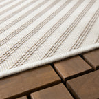 Outdoor Rug Capri Lines Beige Cream