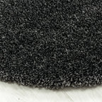 Round high-pile floor rug - Fuzzy Dark Grey