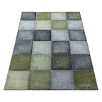 Modern Floor Rug - Optimism Block Green/Grey