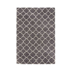 High-pile floor rug - Hamar Rings Grey/Cream