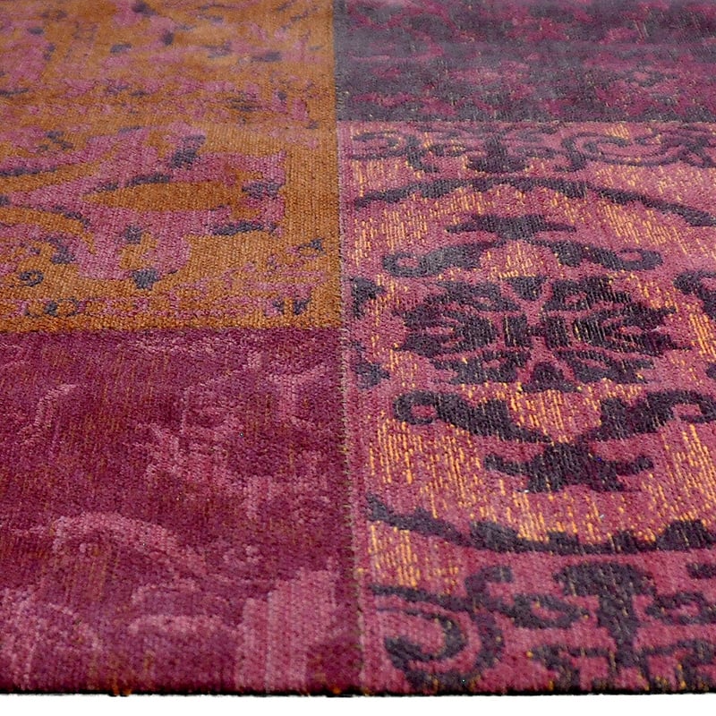 Patchwork floor rug - Delany Red