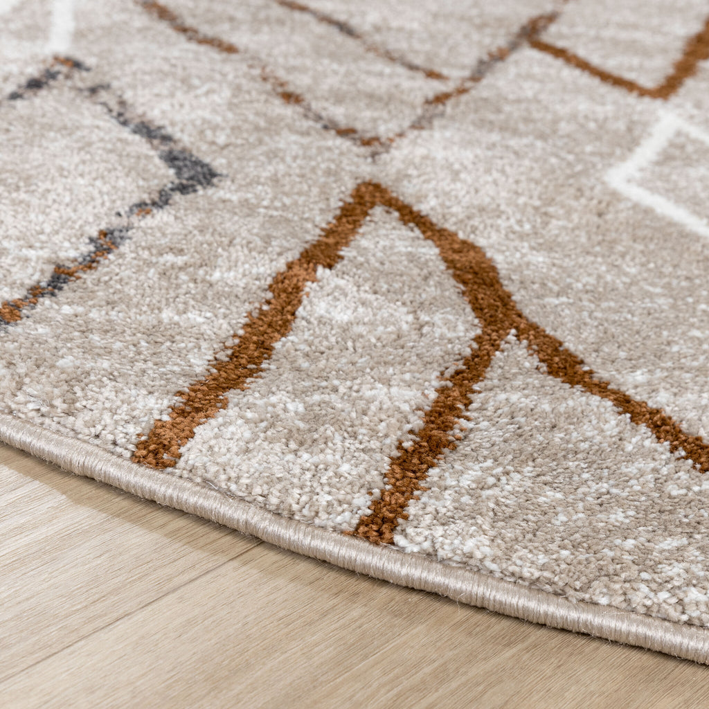 Berber rug round - Blend Diamond Beige