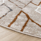 Berber rug round - Blend Diamond Beige