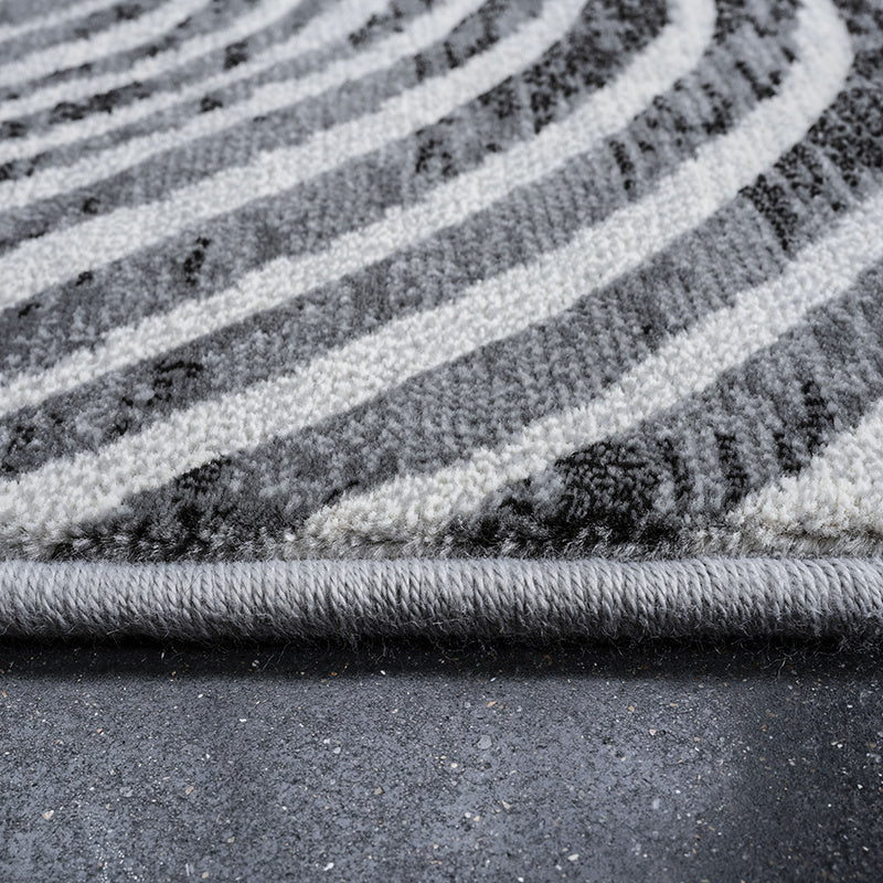 Modern floor rug - Alvie Black 7696