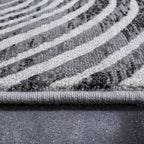Modern floor rug - Alvie Black 7696