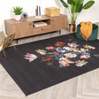 Floral Rug - Florine Black/Blue