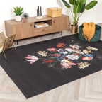 Floral Rug - Florine Black/Blue