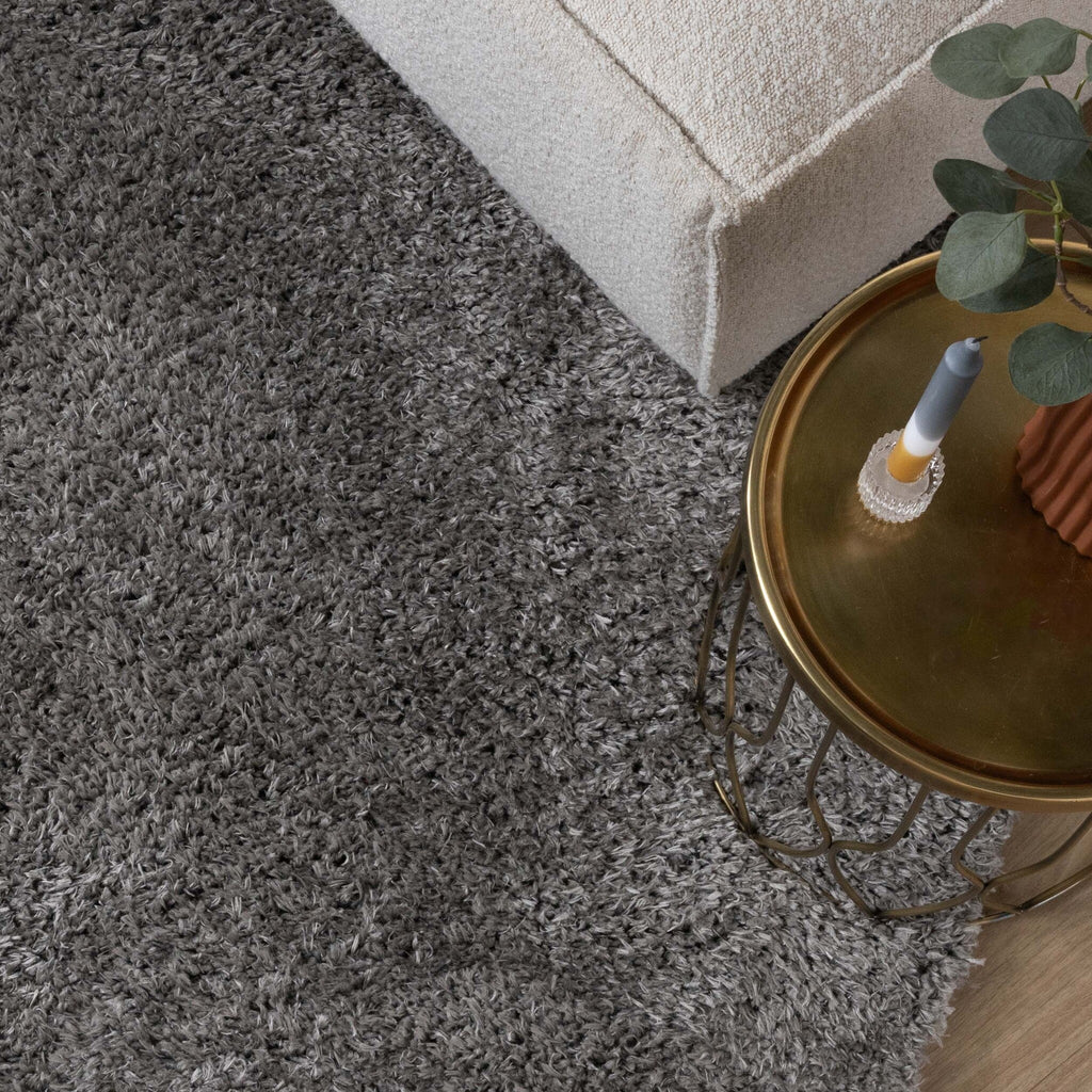 Round Shaggy Rug - Blaze Grey