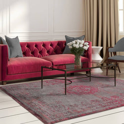 Vintage floor rug - The Fading World Pink Flash 8261