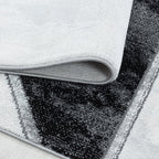 Modern floor rug - Marble Design Grey/Silver