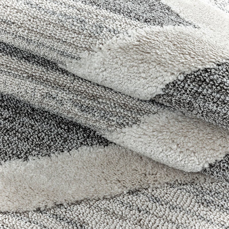 Scandinavian Rug - Pitea Lines Grey/Cream