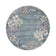 Round outdoor rug flowers - Poppy Olive green