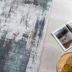 Washable Runner - Domingo Grunge Green/Cream